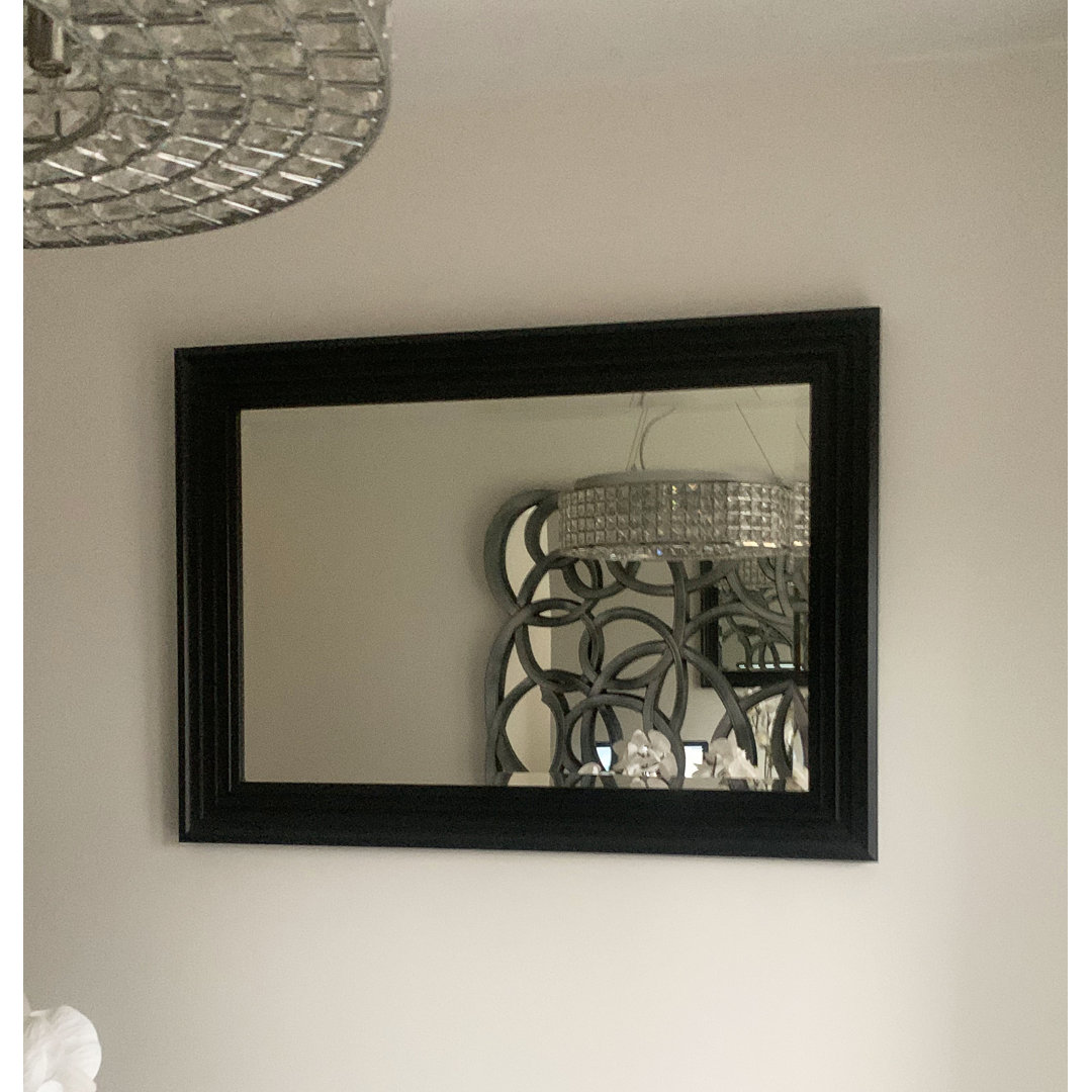 Cecilia Wall Mounted Accent Mirror in Matt Black