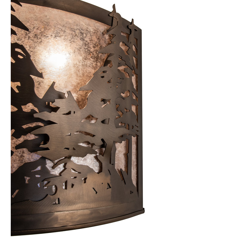 Rustic Lodge 20" Bronze 4-Light Wall Sconce