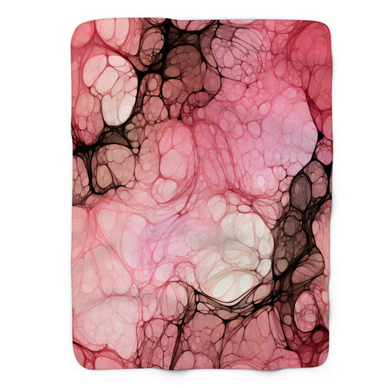 Couverture en verre rose 1 pièce Premium, Grand lit