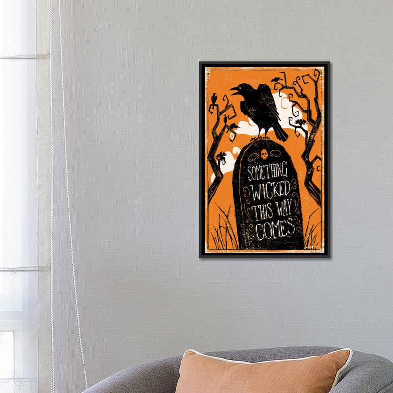 « malicieux iii », art textuel sur toile tendue, H 26 po x l 18 po x P 1,5 po, Toile avec cadre noir, Pas de tapis
