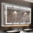 36 in. H Recessed/Surface Mount LED Medicine Cabinet with Mirror And Clock-106766606