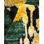 Tapis noir / jaune / bleu en laine noué à la main de conception unique 6 pi 1 po x 9 pi 5 po New Age