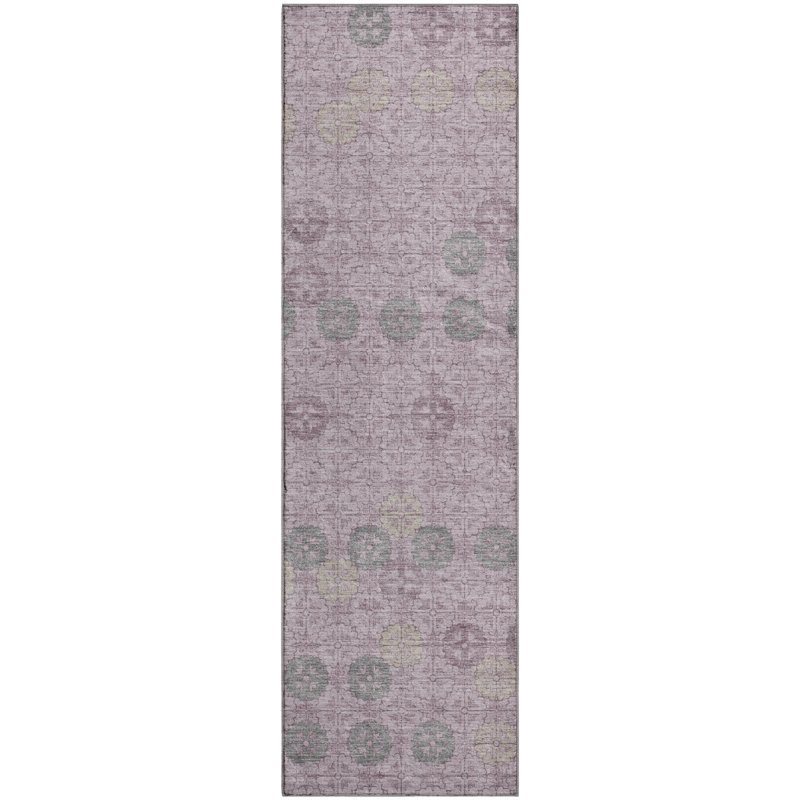 Premium Machine Washable Xamiera AMF1855 Geometric Rug, Runner 2'3" x 7'6"