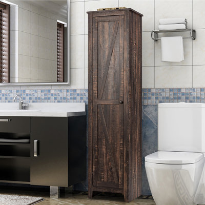 4-Tier Bathroom Cabinet Walnut