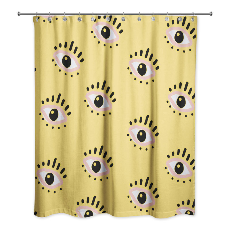 Rideau de douche Roos, Jaune