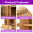71" Tall Arched Buffet Pantry Cabinet With Glass Doors Adjustable Shelves & Hidden Drawer  Kitchen Storage Cupboard