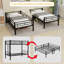 Reinforced Metal Bunk Bed With Iron Art, 90x190cm Mattress, Space Saving For Dormitory & Youth Bedroom-1734153524