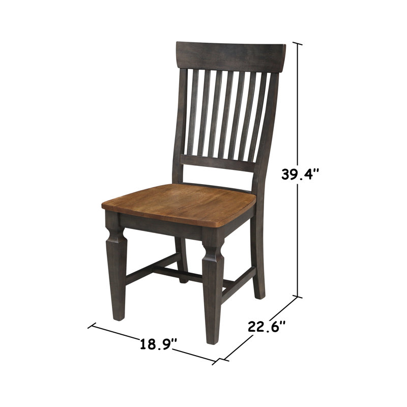 Chaise Slagle, Hickory / charbon délavé