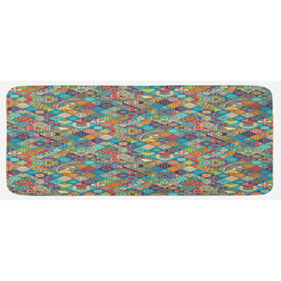 Eclectic Mixed Synthetic Kitchen Mat
