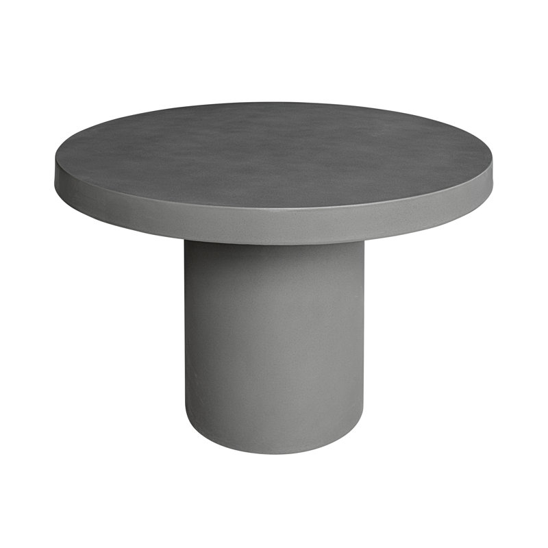 Cassius Round Dining Table, Dark Gray