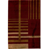 Hand-Knotted High-Quality Wine Area Rug