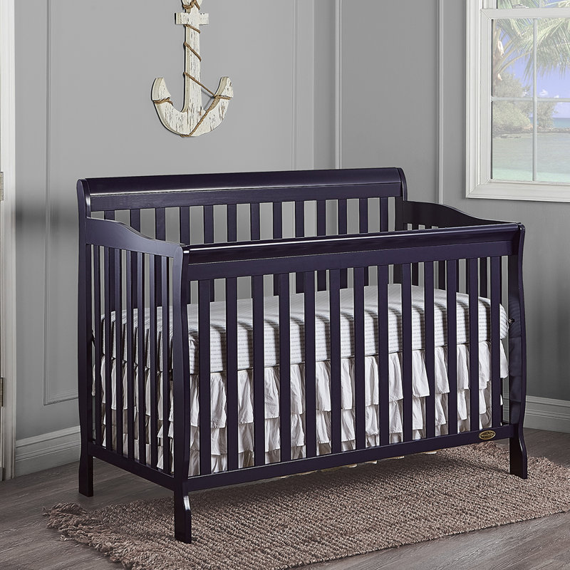 Lit de bébé convertible 5-en-1 Ashton, Bleu marine