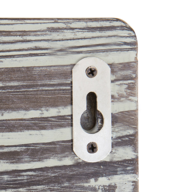 Wood Wall Mounted Rope Towel Ring, Rustic Brown