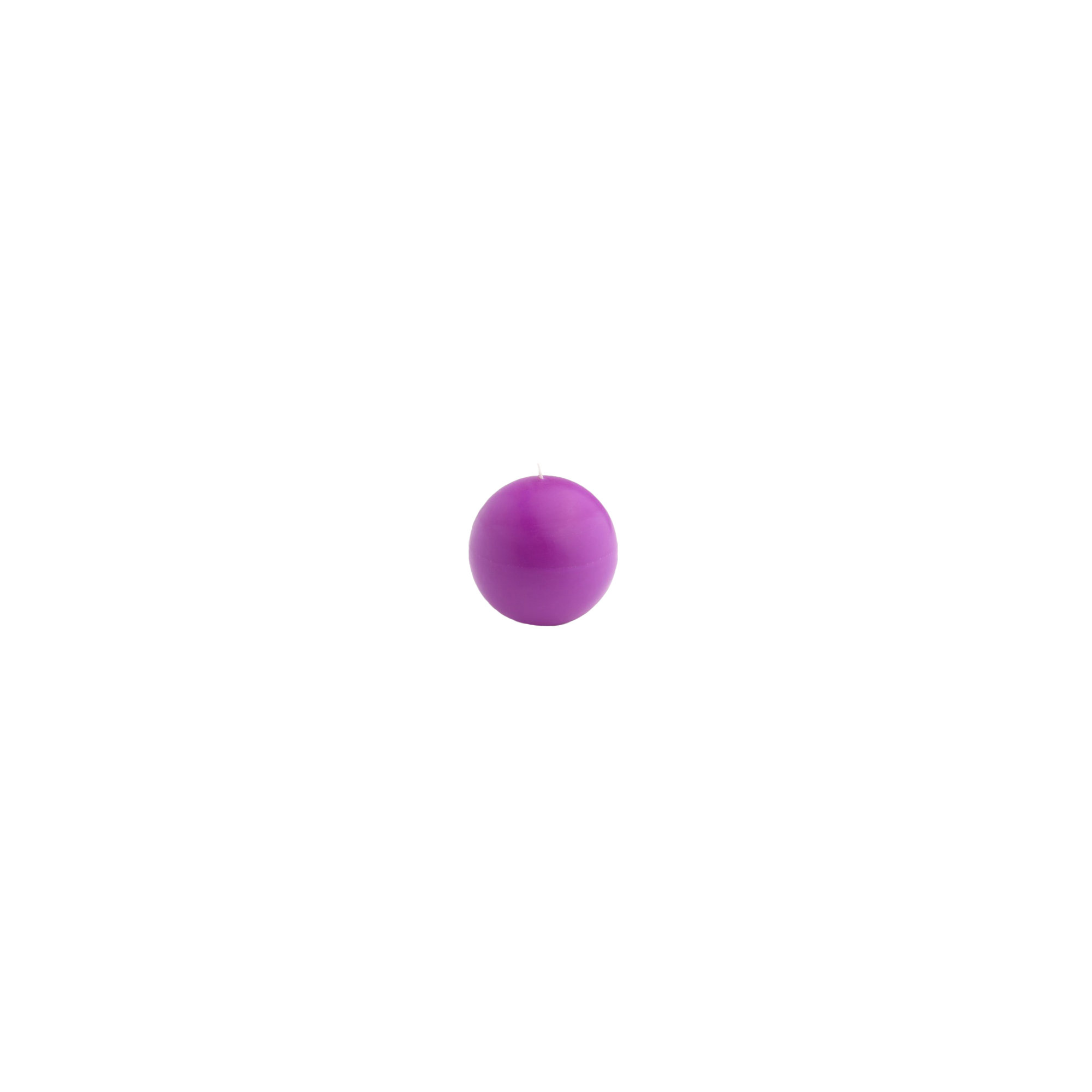 Ball Candle, Purple, 2" Diameter, Set of 12