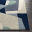 Tapis bleu sarcelle / bleu marine / beige en laine touffeté à la main Gaye-477534358