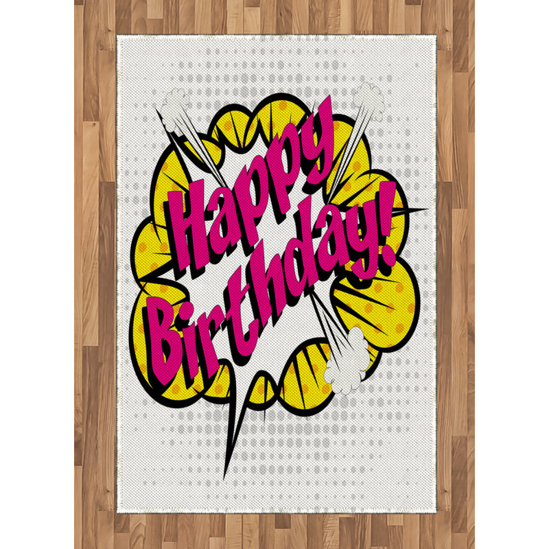 Tapis brun anniversaire, Rectangle— 4 pi x 5 pi 8 po