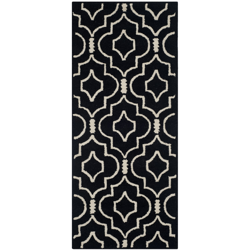 Cannen Hand Tufted Wool Geometric Rug, Runner 2'6" x 6'
