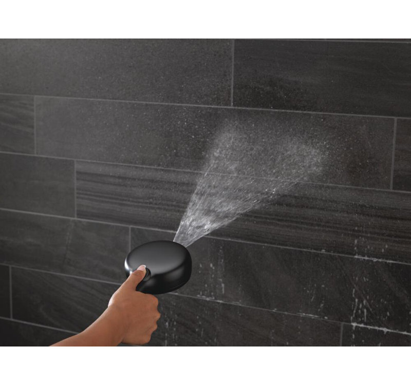 Pomme de douche à 7 jets ProClean, douchette à jet haute pression, Noir mat