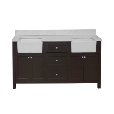 Meuble-lavabo double l 72 po x P 23 po x H 35 po Yorkshire