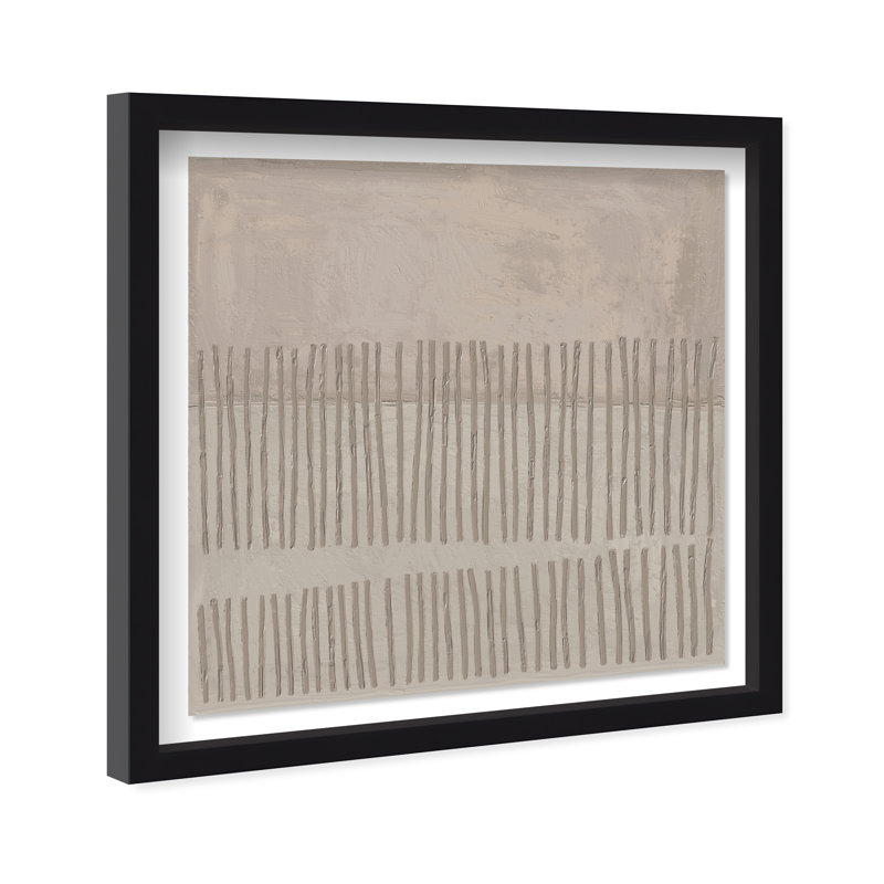 Minimal Fence II Print by Oliver Gal, 17.5"H x 17.5"W, Black Shadowbox