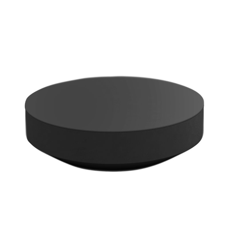 Vela Plastic Coffee Table, Anthracite, 47.25"