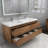 Azden 59.5" Wall-Mounted Double Bathroom Vanity Set-1470050947