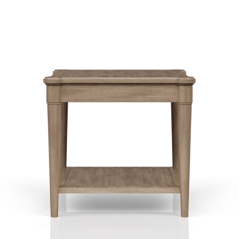 Table de bout sablée avec tiroir de rangement, Sable