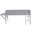 Lit mezzanine en bois avec bureau et DEL, gris-1304832741