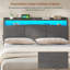 Bed with Hydraulic Storage and Charging Station Upholstered Storage Headboard, Space-saving-507162038-505579974