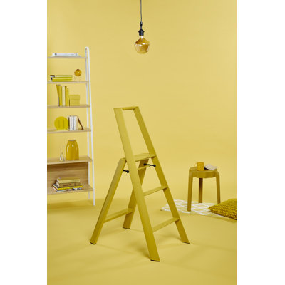 lucano 3 - Step Aluminum Lightweight Folding Ladder Step Stool