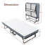 Lit pliant avec matelas, lit pliable sport avec housse de rangement, lit Srollaway pour adultes avec matelas en mousse à mémoire de forme et structure en métal, lit d'invité de taille Scot sur roulettes, 75 x 38 po
