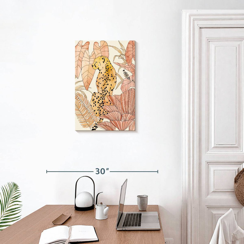 Brampt Blush Cheetah I, 24" H x 16" W