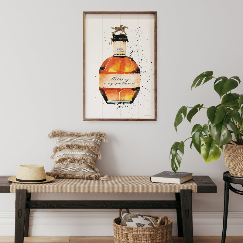 «Whiskey Is My Spirit Animal» par Mercedes Lopez Charro, H 8 po x l 5 po