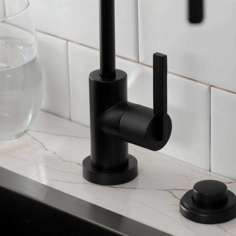 Distributeur d'eau froide à poignée simple Continental, Noir mat