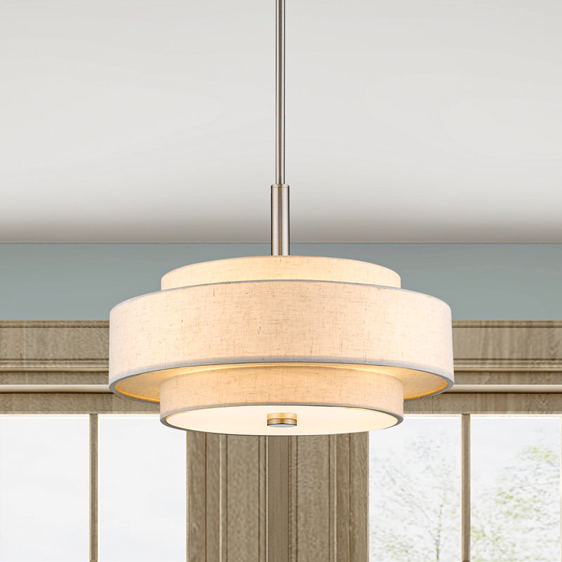 Flaire 5-Light Chandelier, Nickel brossé, Gruau