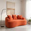 Coussins à ressorts ensachés rouge orangé 65,56 po, 3 coussins décoratifs, idéal pour les petits salons avec canapé en velours côtelé, sans assemblage, sièges moelleux