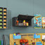 Armoire murale noire en métal pour garage robuste. Grand rangement, verrou solide, acier de 0,65 mm, design moderne, noir. Spacieux pour atelier, verrouillage sécuritaire, acier