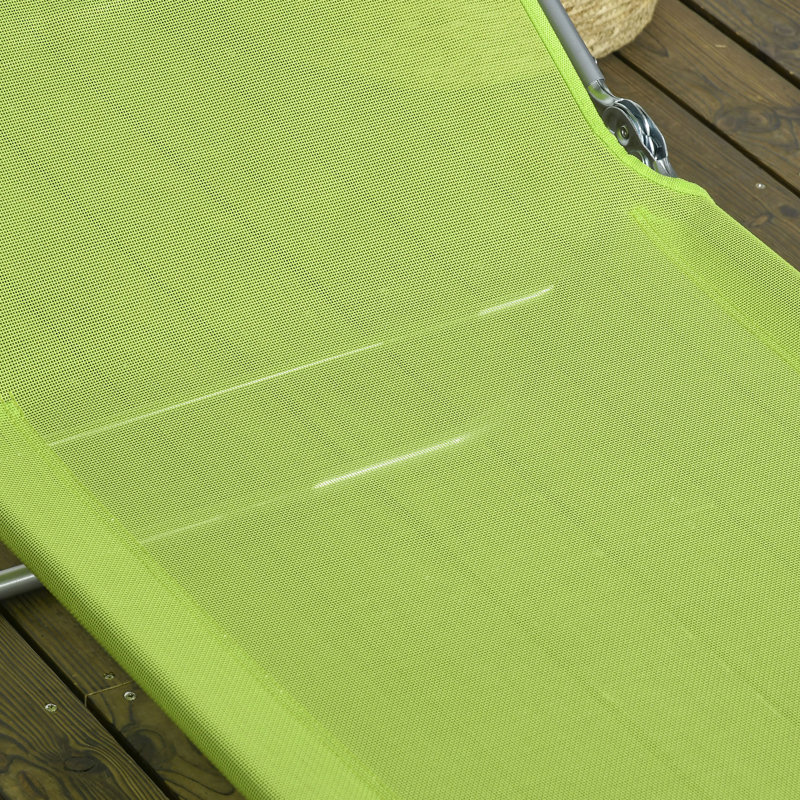 Chaises longues d'extérieur avec coussins, 6 dossiers inclinables, pliables pour la plage, la cour, les chaises longues de patio, 2 chaises réglables et respirantes