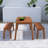 3 Pieces Acacia Wood Table Bench Dining Set