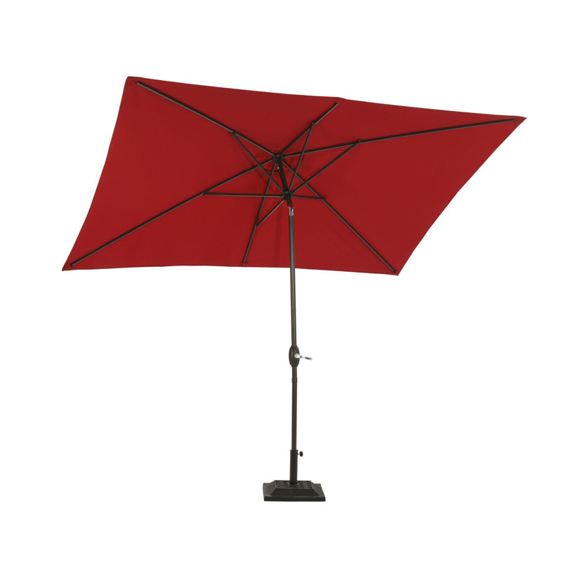 Parasol de marché rectangulaire 10 pi x 6 pi 6 po Chinwe, Rouge