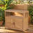 Wooden Patio Bar Table Set With Storage, Buffet Cabinet Sideboard For Outdoor And Indoor