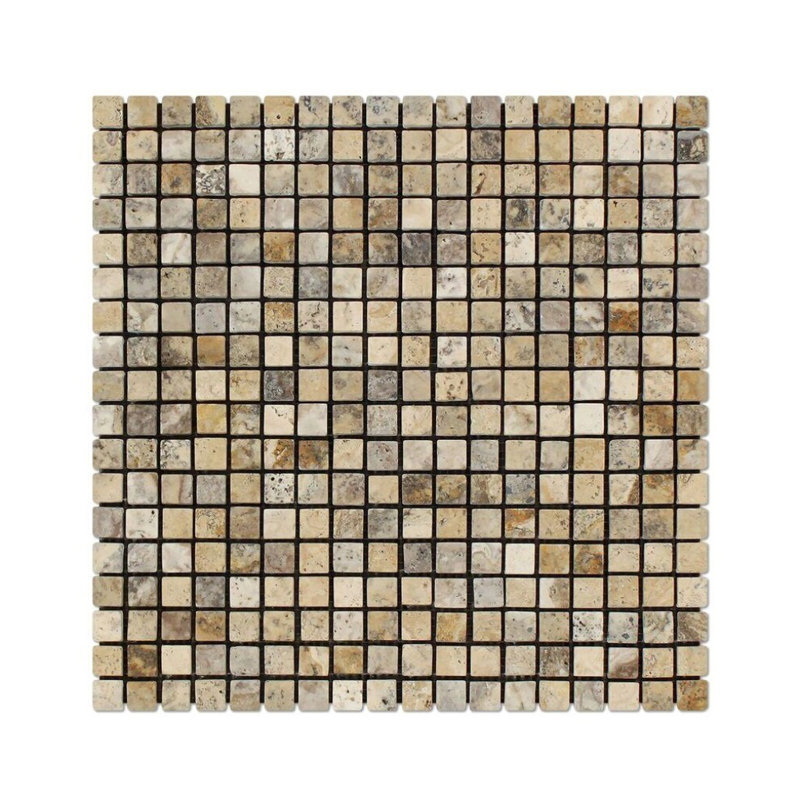 Travertine Grid Mosaic Wall & Floor Tile
