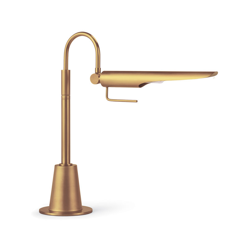 Raven Task Lamp, Natural Brass