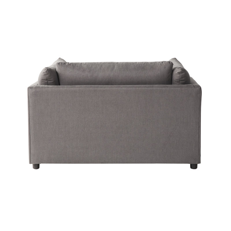 Somptueux fauteuil moelleux gris carbone et dossier rembourré pour le confort