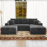 Koli Boneless U-shaped Cloud Sectional Sofa Couch, Compression Modular Sofa, Corduroy