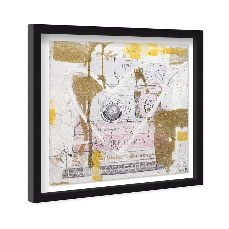 Oliver Gal Snap Gold Revisited Fashion - Diamond Dust Shadowbox Framed Wall Art, 25.5" H x 25.5" W, Black