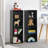 8-Tier Media Tower Rack, CD DVD Slim Storage Cabinet With Adjustable Shelves, Tall Narrow Bookcase Display Bookshelf For Home Office,Multi-Functional Double-Decker Bookcase-564350005