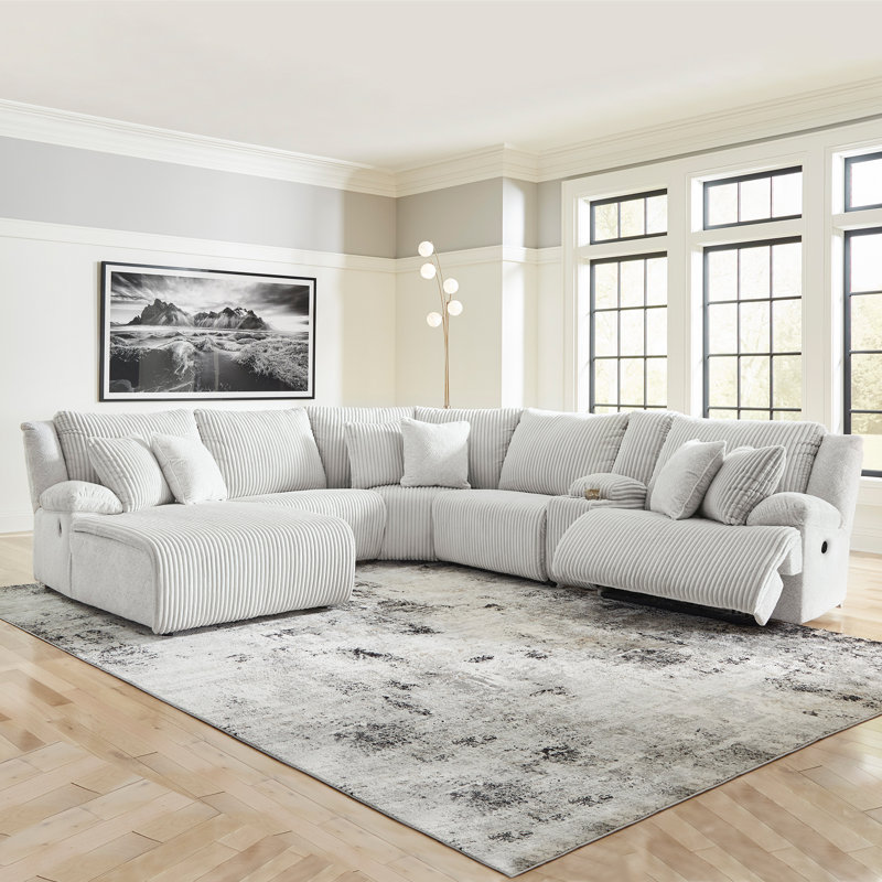 Matherly 6-Piece Reclining Sectional With Chaise, Left Hand Facing