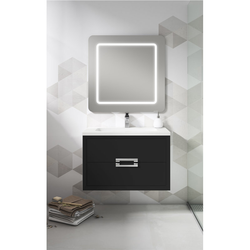 Ensemble de meuble-lavabo simple 24 po Zak, Noir