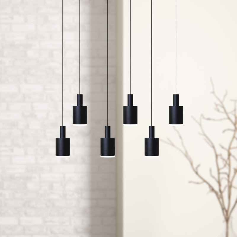 Essoura 6 - Light Cluster Pendant, Black/Black